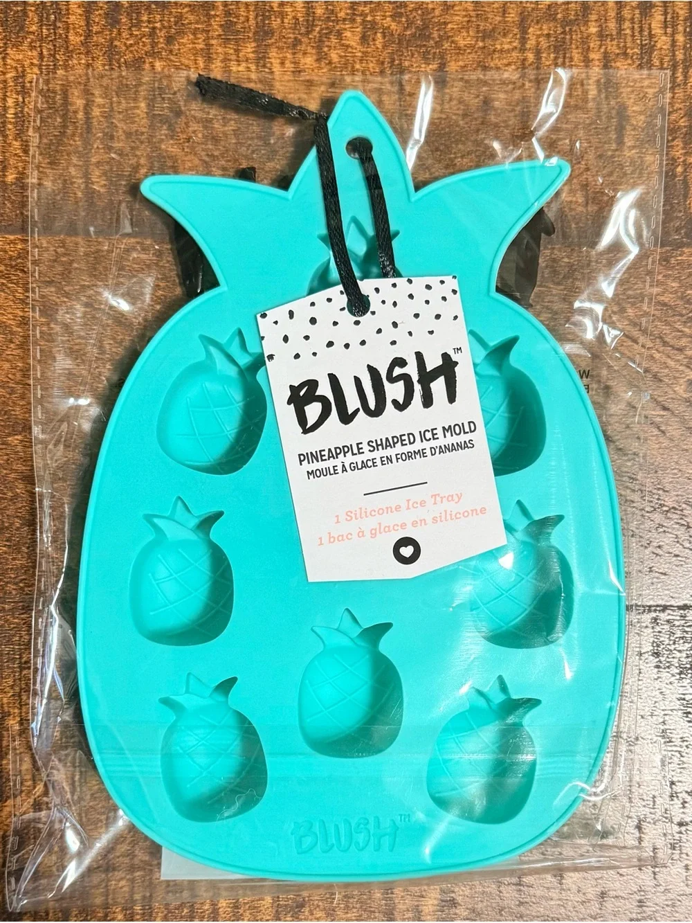 Blush Pineapple Silicone Ice Mold - Teal Blue